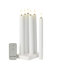 LED-kronelys oppladbare hvite 6-pk.